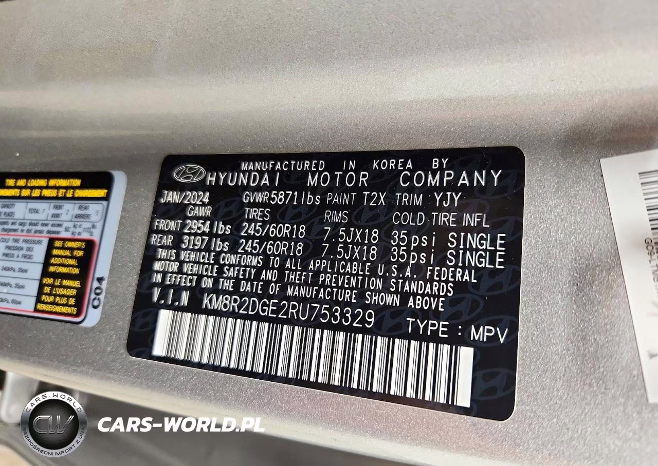2024 Hyundai Palisade Sel VIN:KM8R2DGE2RU753329 - 13