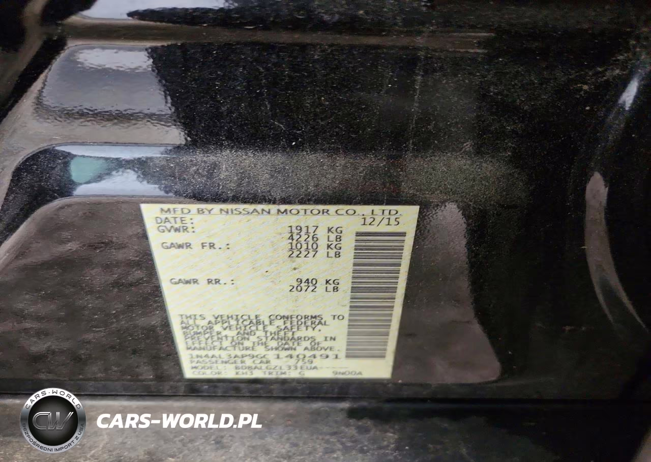 2016 Niss Altima 2.5 VIN:1N4AL3AP9GC140491 - 12