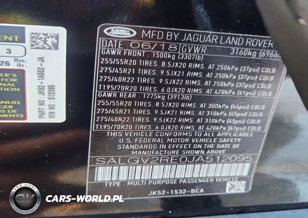 2018 Land Rover Range Rover Autobiography VIN:SALGV2RE0JA512095 - 13