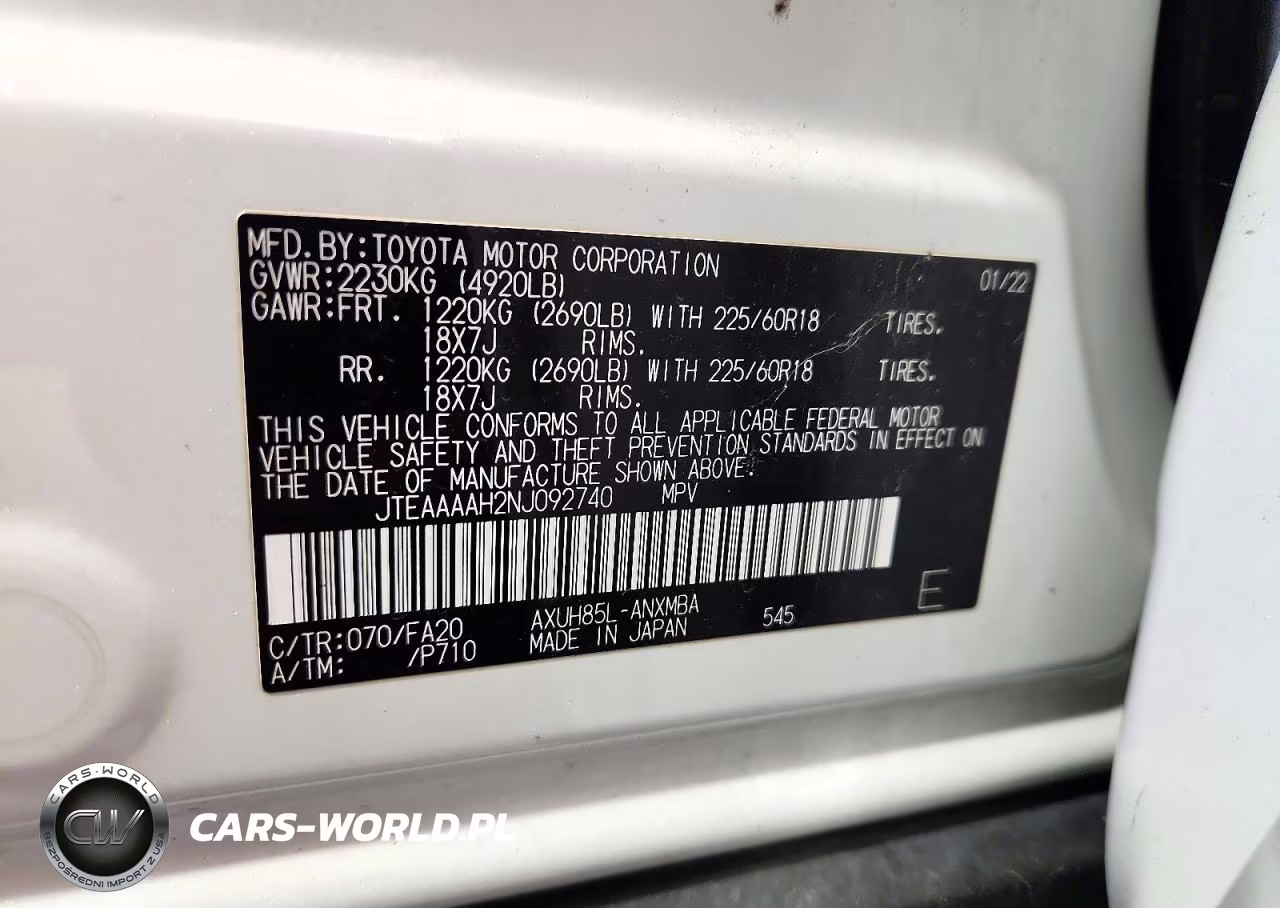 2022 Toyota Venza Le VIN:JTEAAAAH2NJ092740 - 13