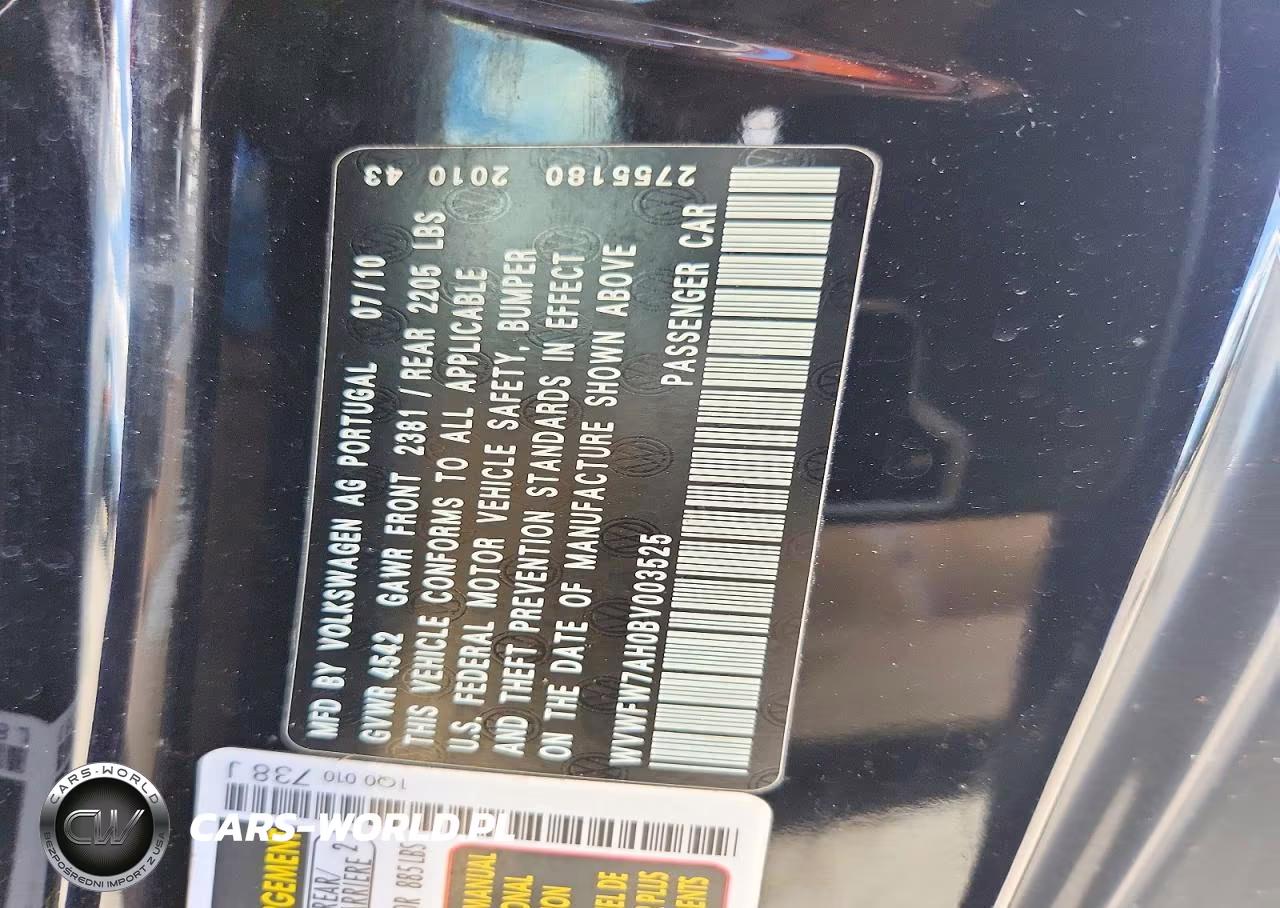 2011 Volkswagen Eos Lux VIN:WVWFW7AH0BV003525 - 12