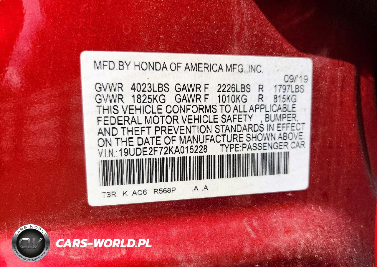 2019 ACURA ILX PREMIUM PACKAGE-TECHNOLOGY PACKAGE VIN:19UDE2F72KA015228 - 12