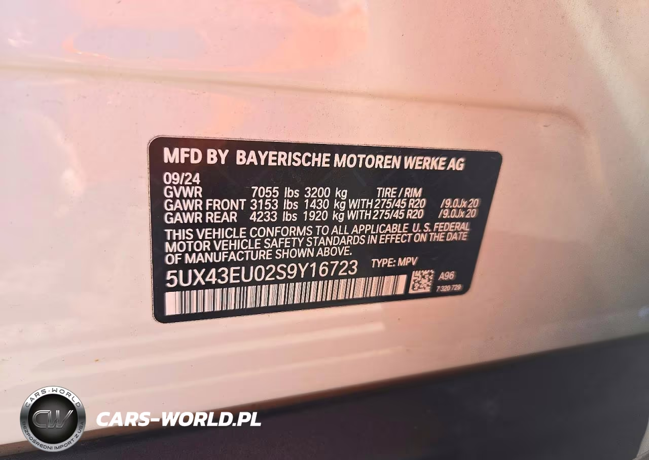 2025 BMW X5 xDrive50E VIN:5UX43EU02S9Y16723 - 13