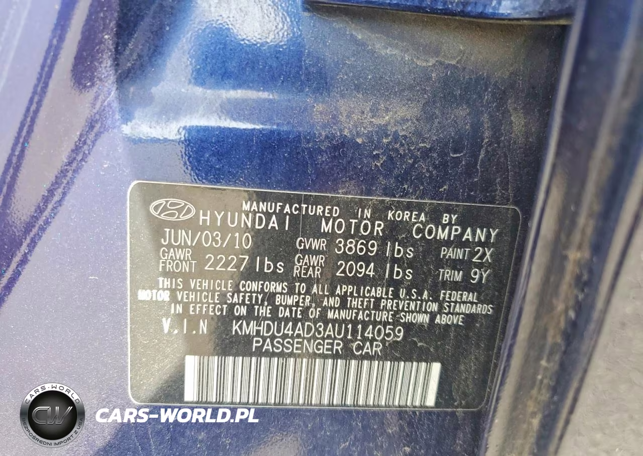 2010 Hyundai Elantra Gls VIN:KMHDU4AD3AU114059 - 13