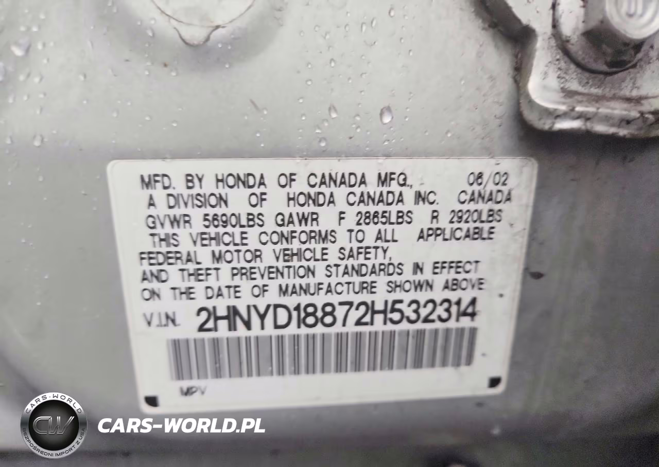 2002 Acura Mdx Touring VIN:2HNYD18872H532314 - 13