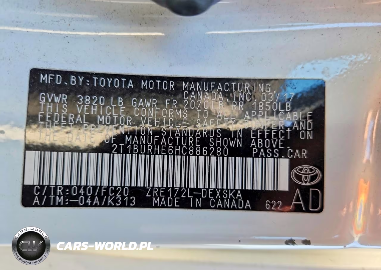 2017 Toyota Corolla Se VIN:2T1BURHE6HC886280 - 12