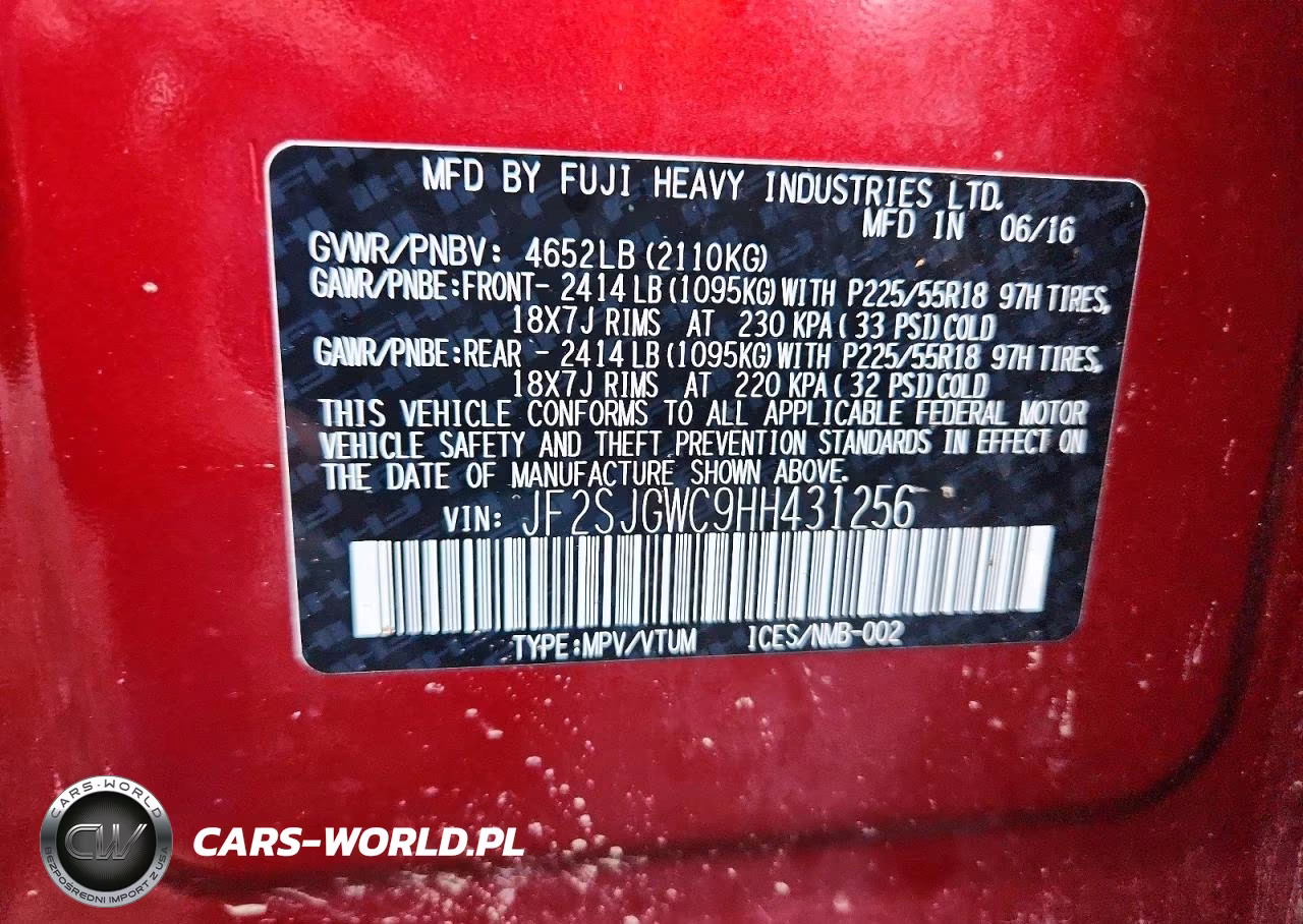 2017 Subaru Forester 2.0Xt Touring VIN:JF2SJGWC9HH431256 - 14