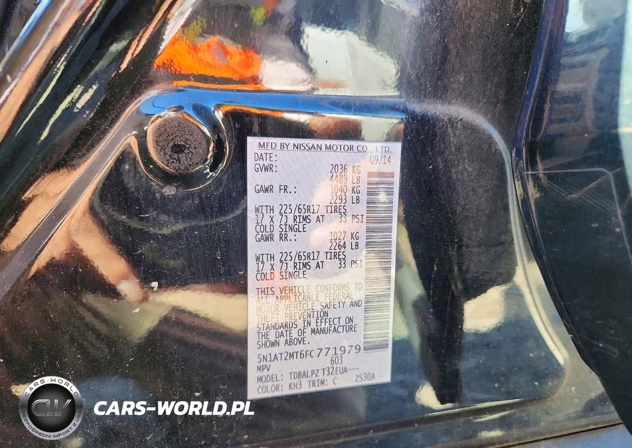 2015 Nissan Rogue S VIN:5N1AT2MT6FC771979 - 13