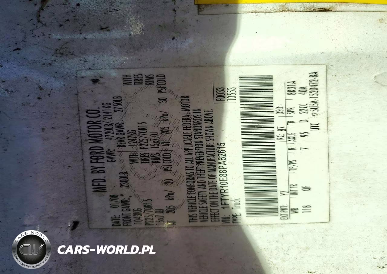 2008 Ford Ranger VIN:1FTYR10E88PA62615 - 12