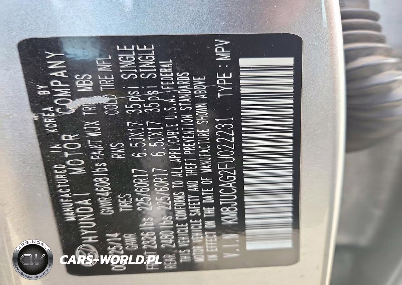 2015 Hyundai Tucson Se VIN:KM8JUCAG2FU022231 - 13