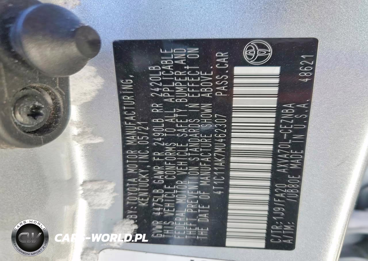 2021 Toyota Camry Le VIN:4T1C11AK7MU462307 - 12
