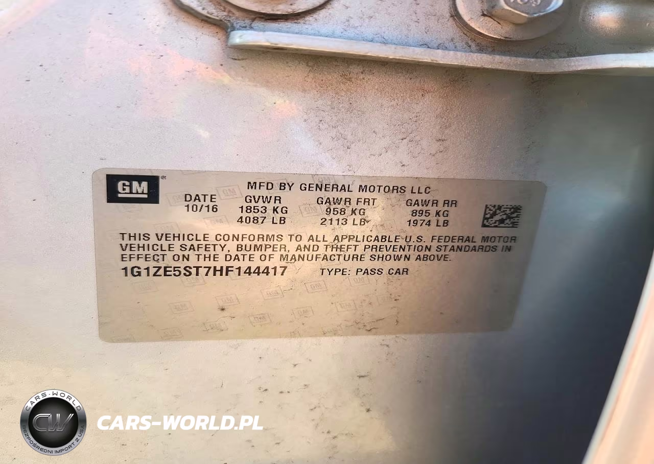 2017 Chevrolet Malibu Lt VIN:1G1ZE5ST7HF144417 - 12