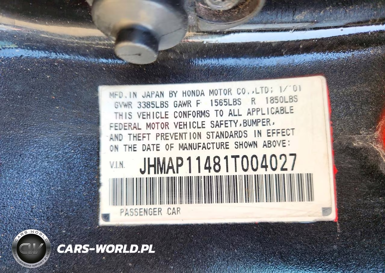 2001 Honda S2000 VIN:JHMAP11481T004027 - 12