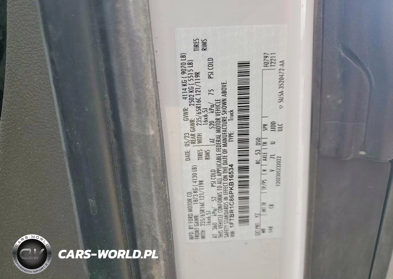 2023 Ford Transit VIN:1FTBR1C86PKB16534 - 12