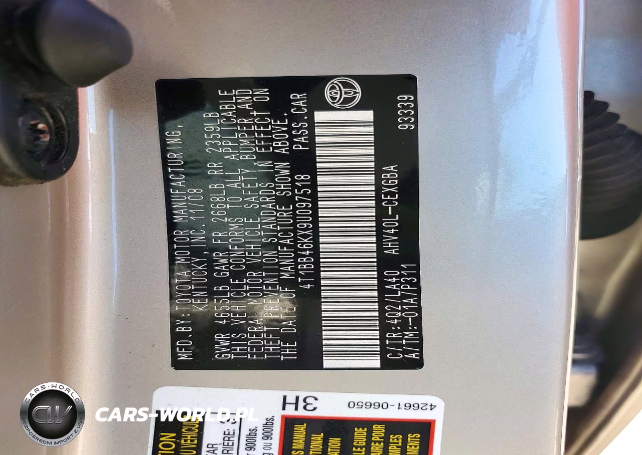 2009 Toyota Camry Hybrid VIN:4T1BB46KX9U097518 - 12