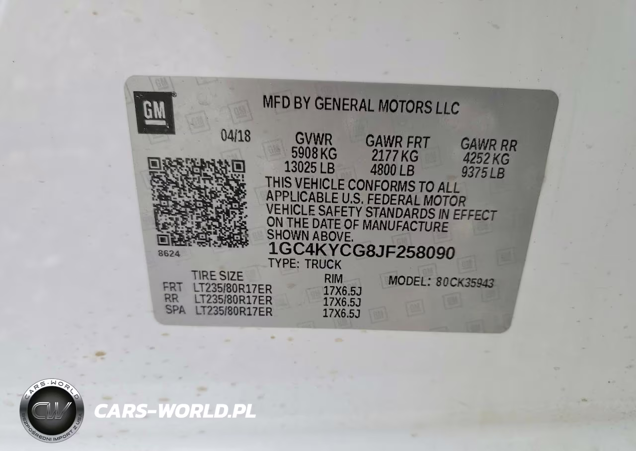 2018 Chevrolet Silverado K3500 VIN:1GC4KYCG8JF258090 - 13