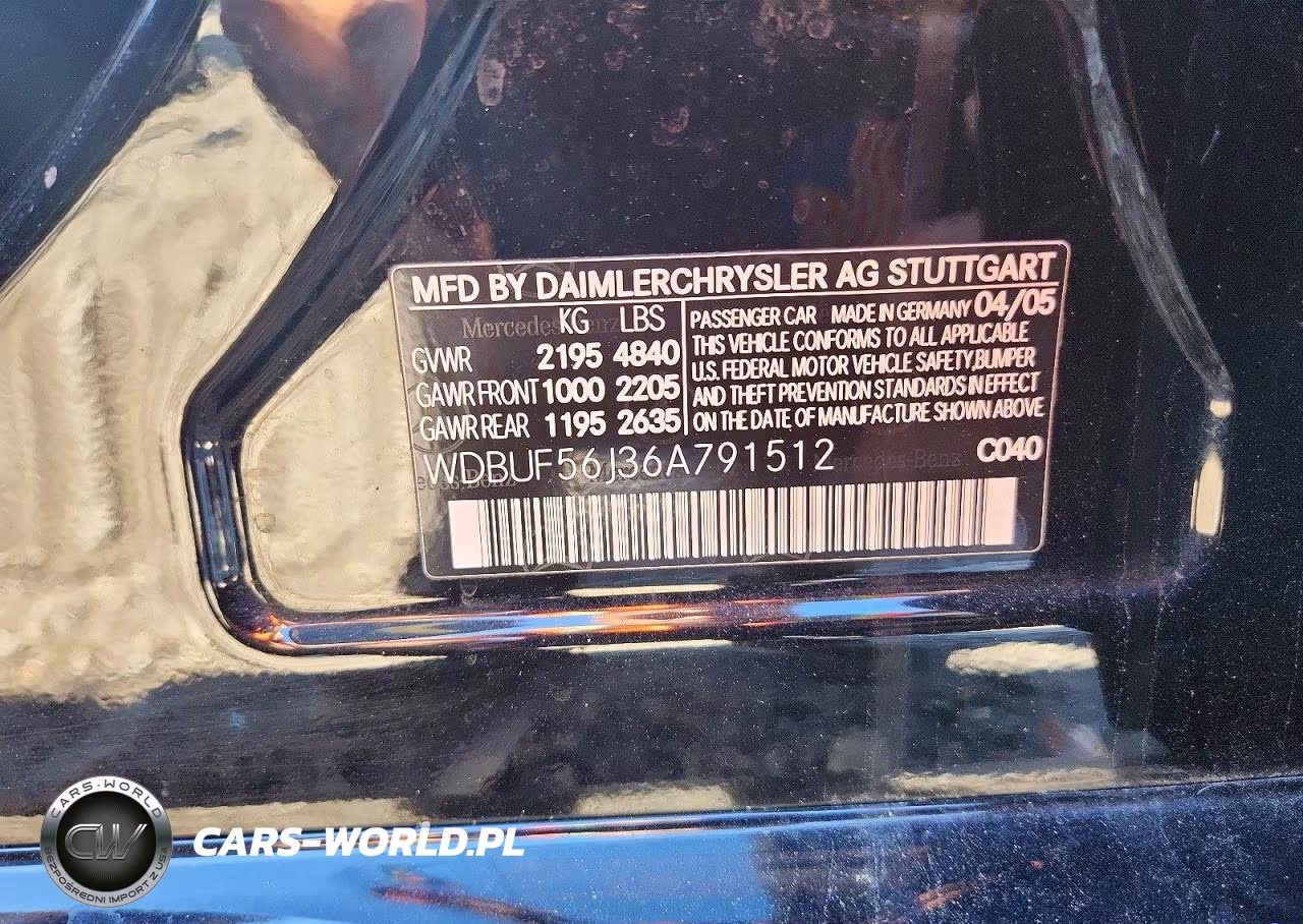 2006 Mercedes-Benz E 350 VIN:WDBUF56J36A791512 - 12