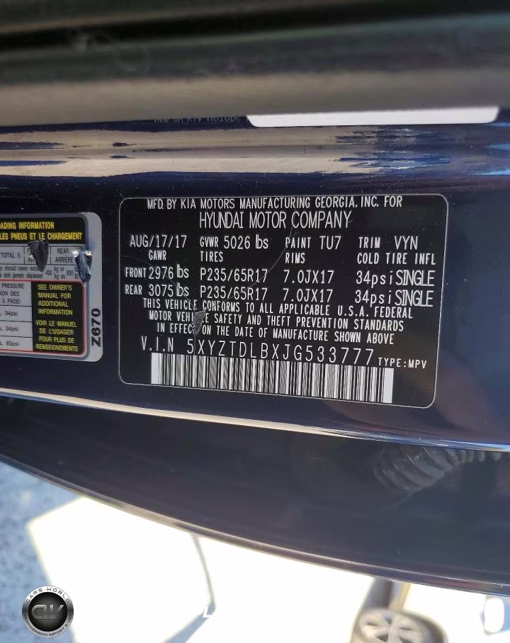 2018 Hyundai Santa Fe Sport 2.4L VIN:5XYZTDLBXJG533777 - 13