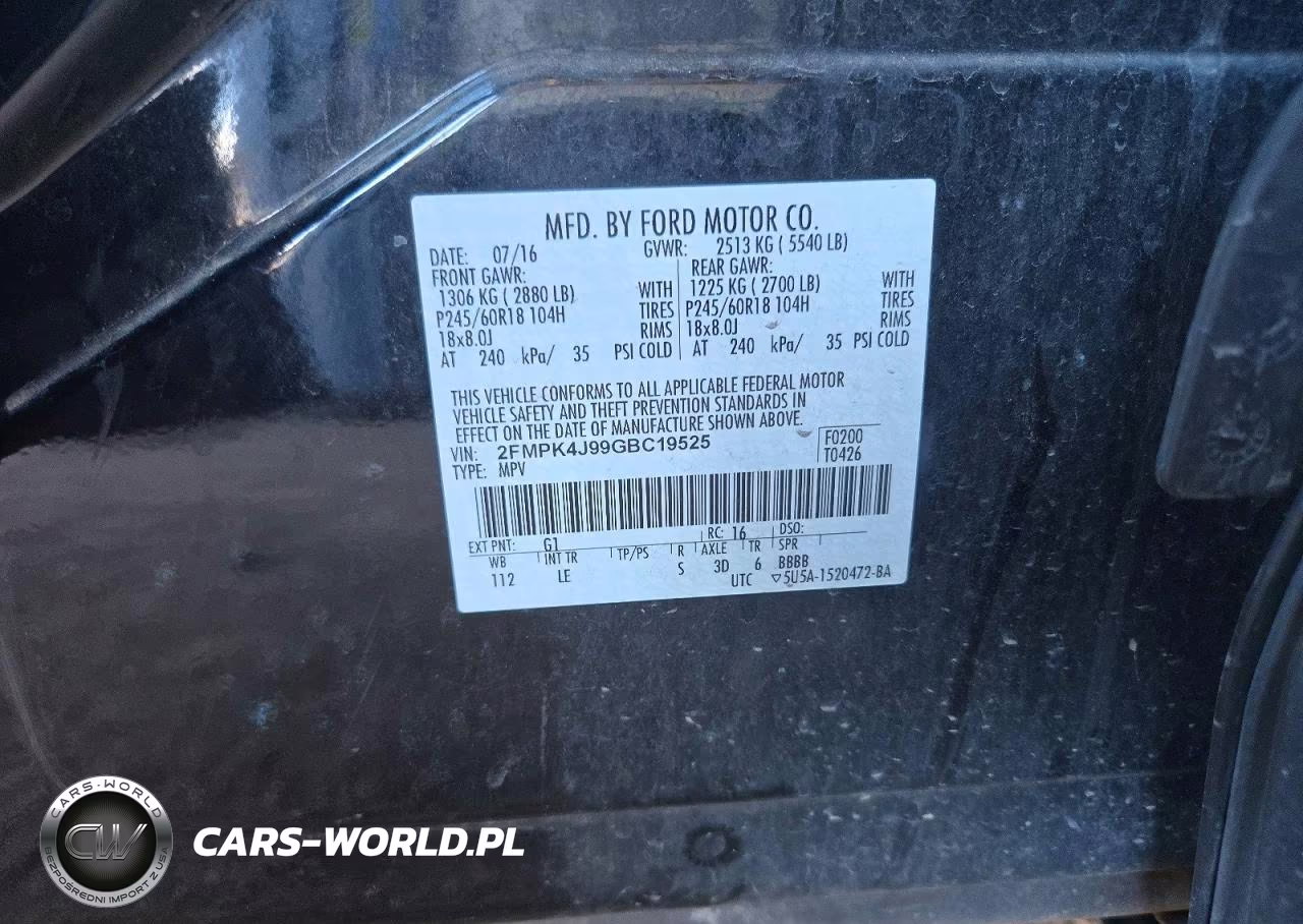 2016 Ford Edge Sel VIN:2FMPK4J99GBC19525 - 12
