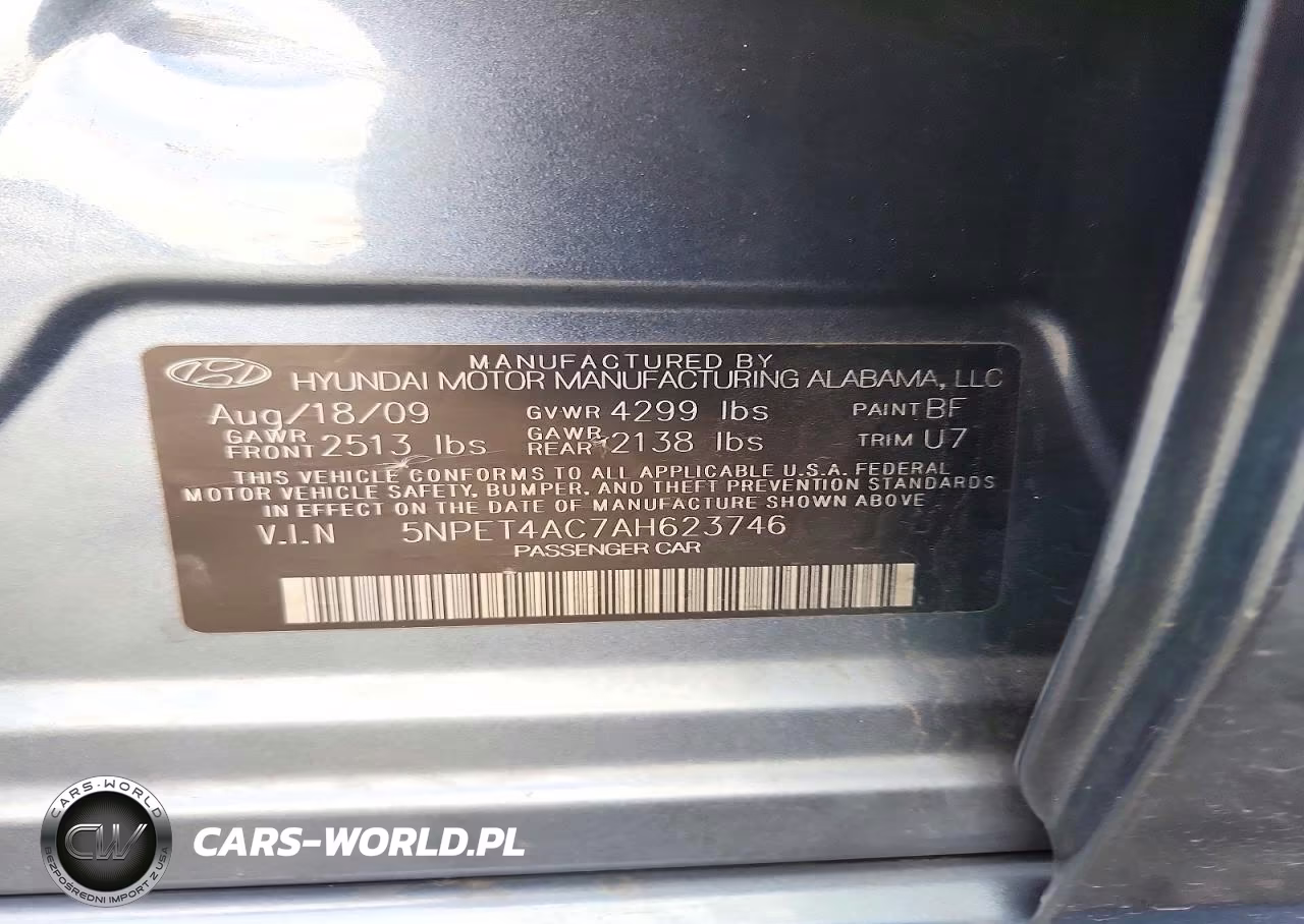 2010 Hyundai Sonata Gls VIN:5NPET4AC7AH623746 - 12