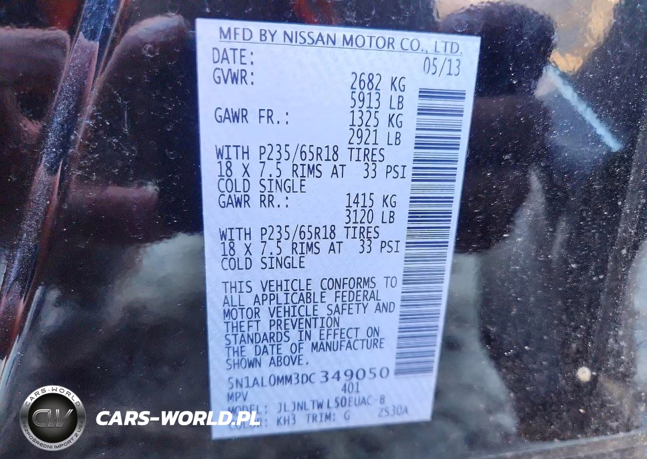 2013 Infiniti Jx35 Base VIN:5N1AL0MM3DC349050 - 13
