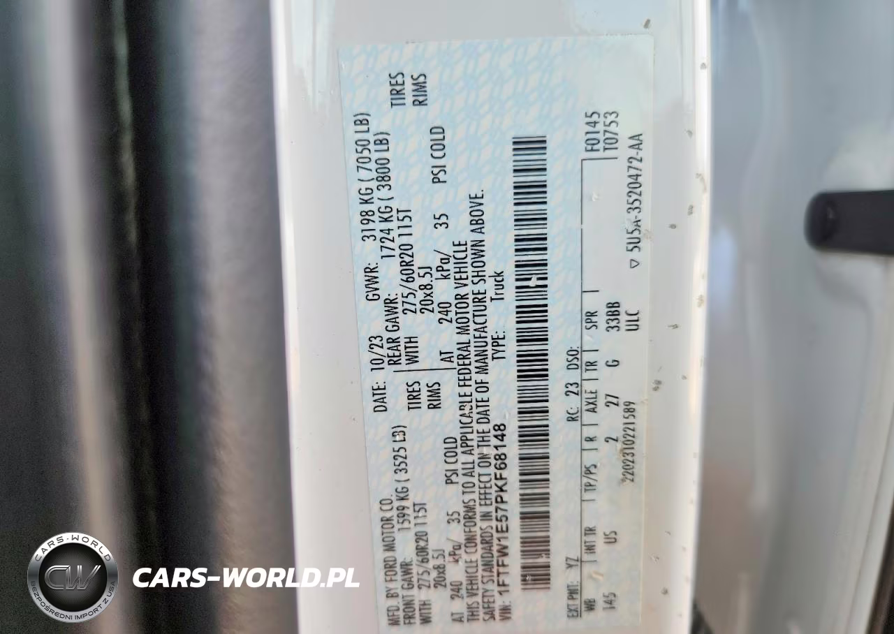 2023 Ford F150 Supercrew VIN:1FTFW1E57PKF68148 - 13