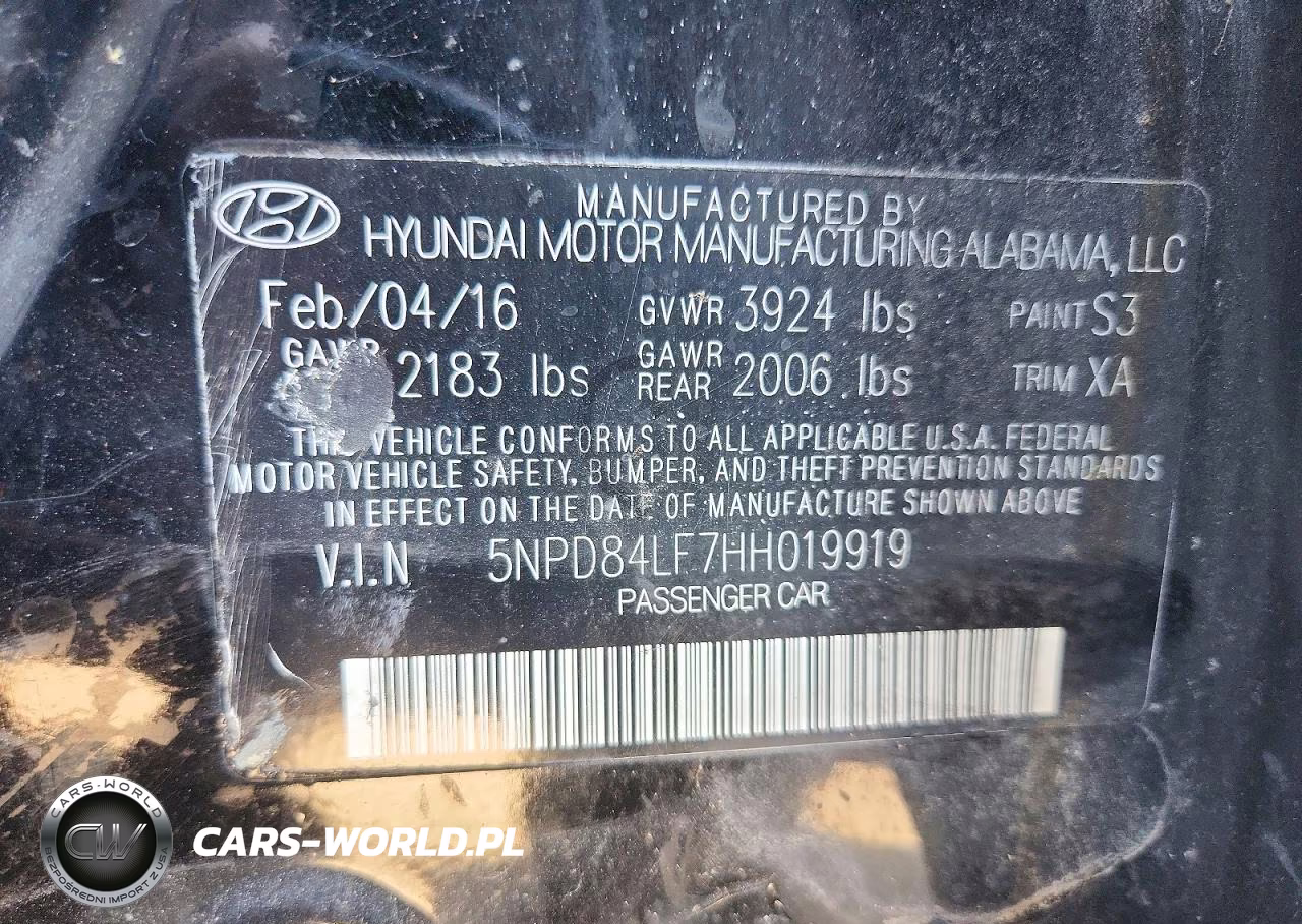 2017 Hyundai Elantra Limited VIN:5NPD84LF7HH019919 - 12