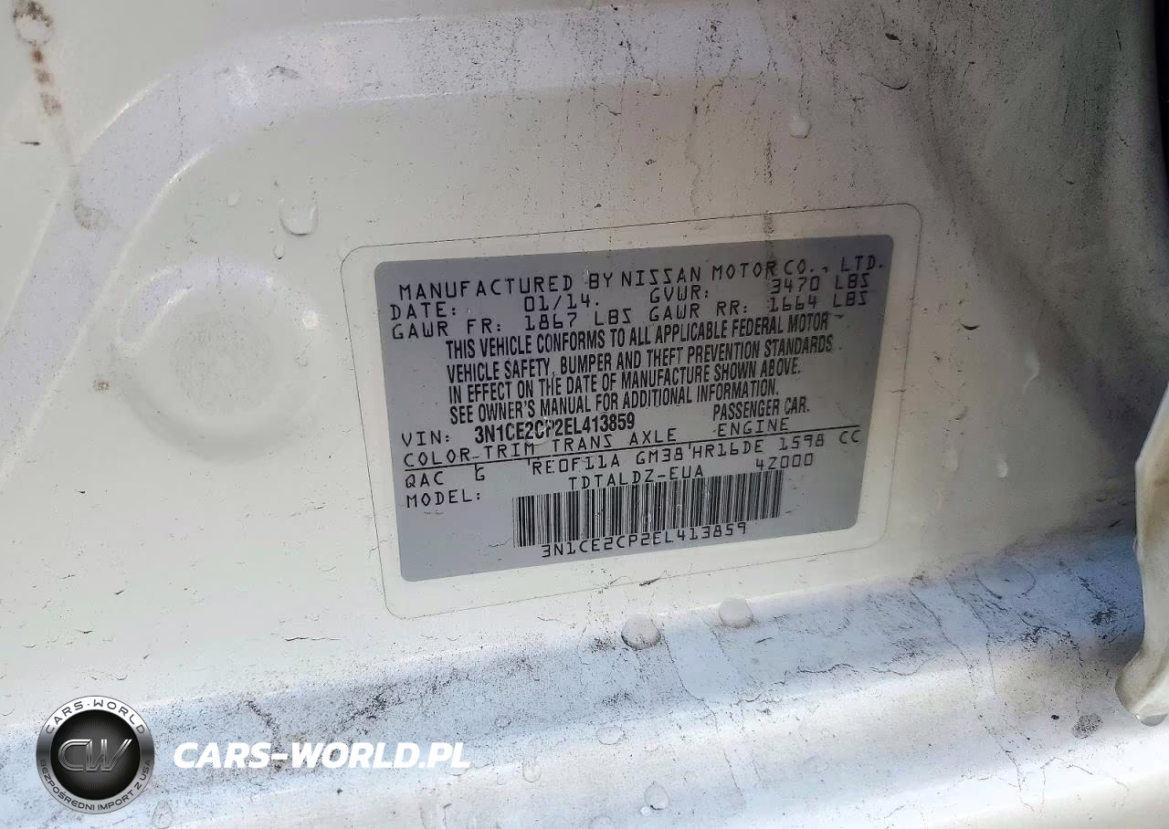 2014 Nissan Versa Note Sv VIN:3N1CE2CP2EL413859 - 12