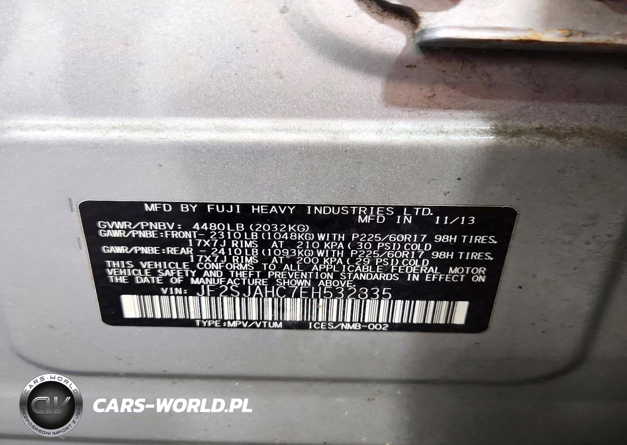 2014 Subaru Forester 2.5I Limited VIN:JF2SJAHC7EH532835 - 13