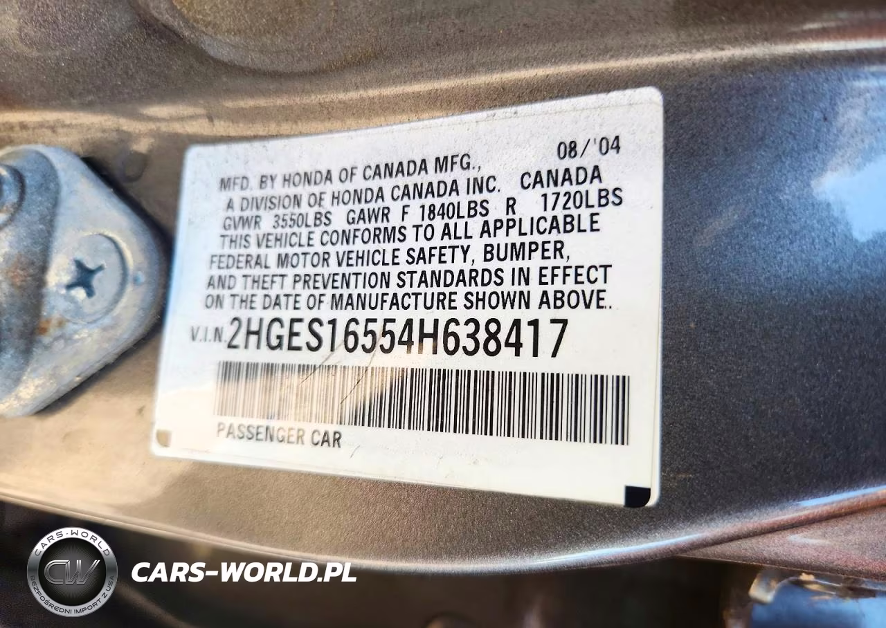 2004 Honda Civic Lx VIN:2HGES16554H638417 - 12