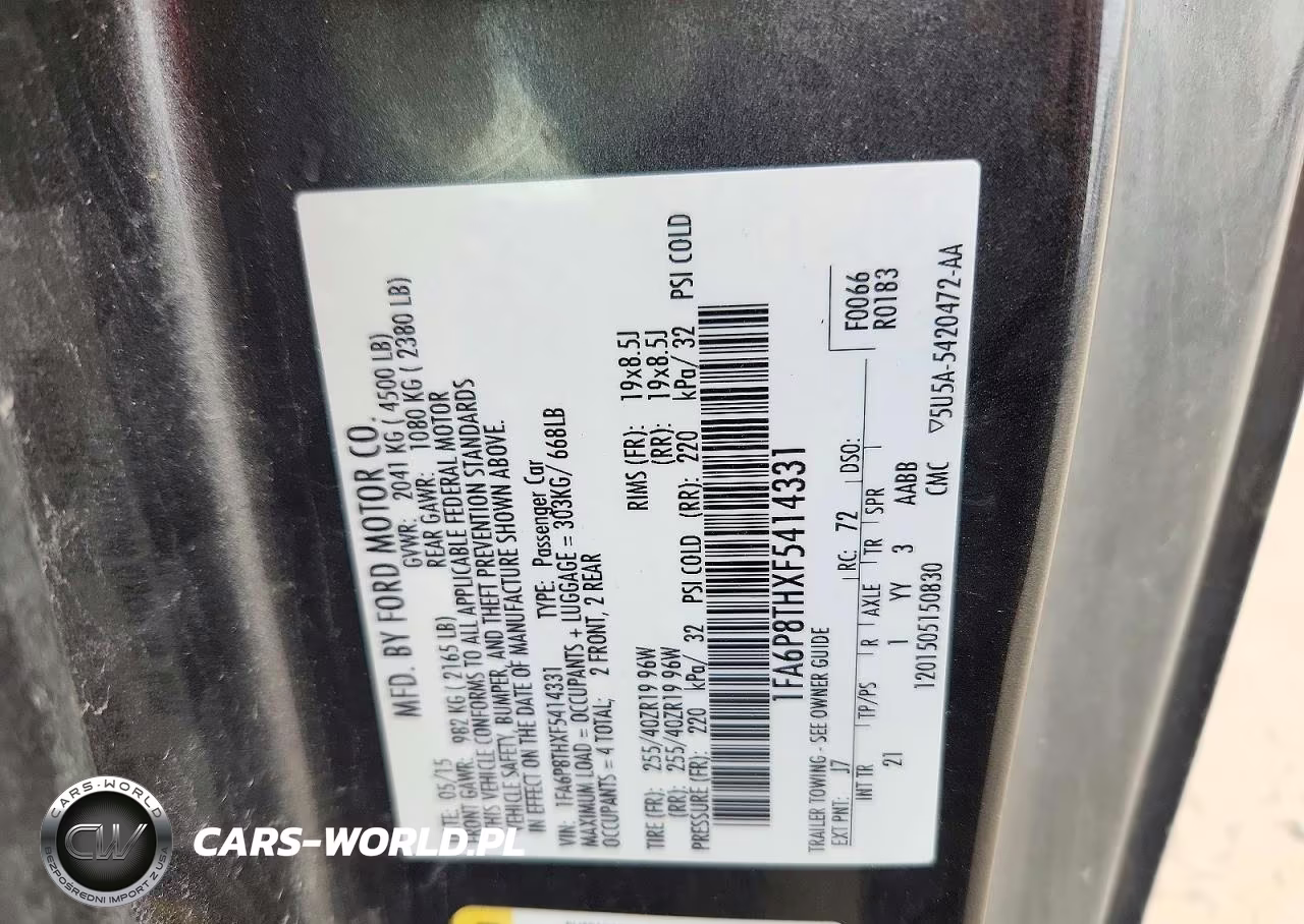 2015 Ford Mustang VIN:1FA6P8THXF5414331 - 12