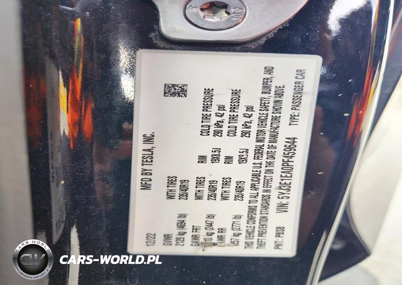 2023 Tesla Model 3 VIN:5YJ3E1EA0PF459644 - 12
