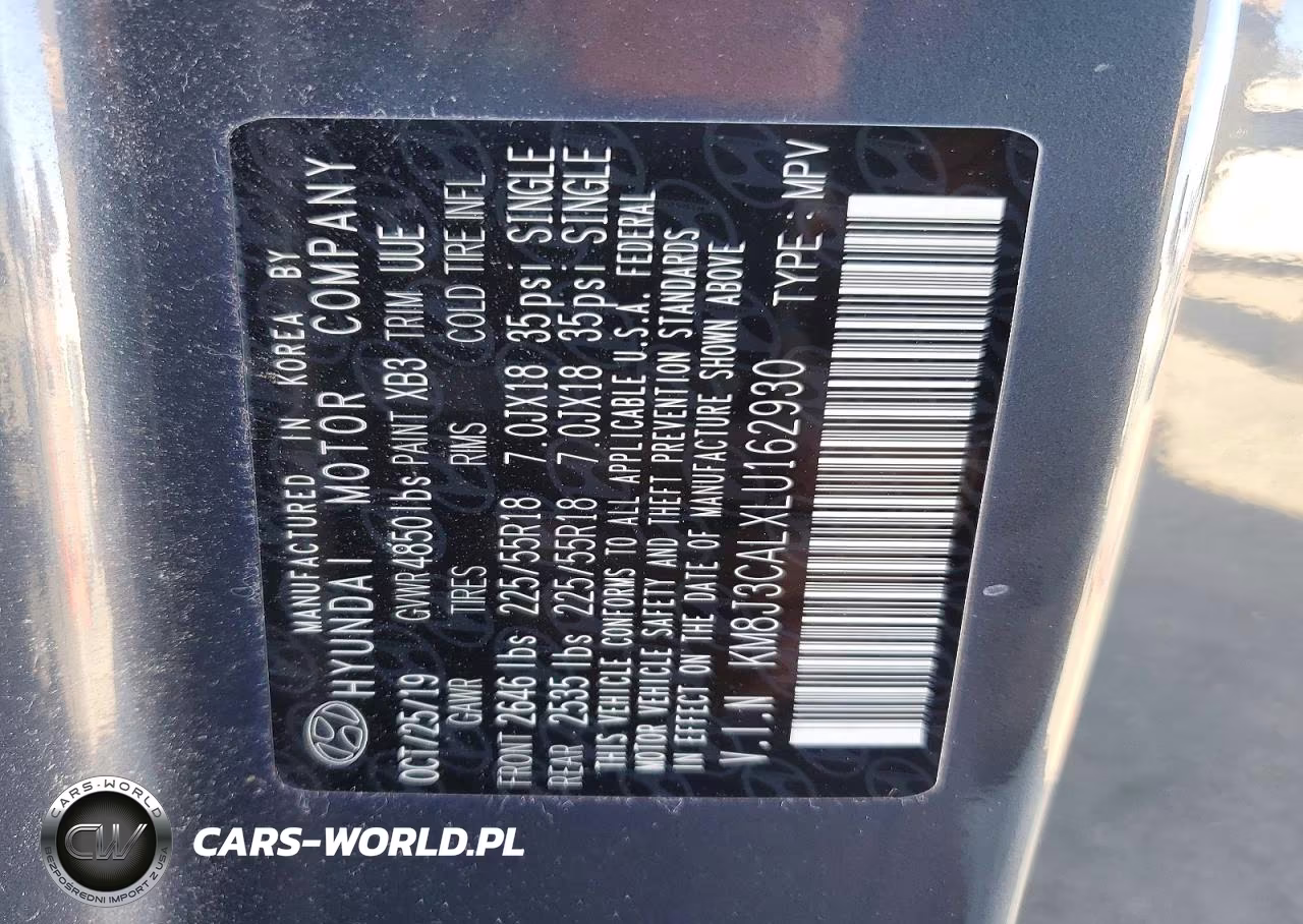 2020 Hyundai Tucson Sel VIN:KM8J3CALXLU162930 - 13