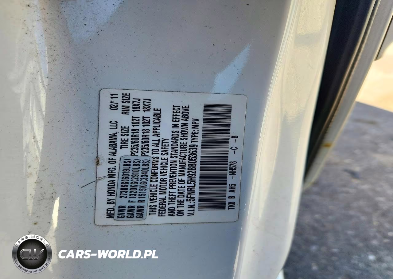 2011 Honda Odyssey Touring VIN:5FNRL5H92BB053639 - 13