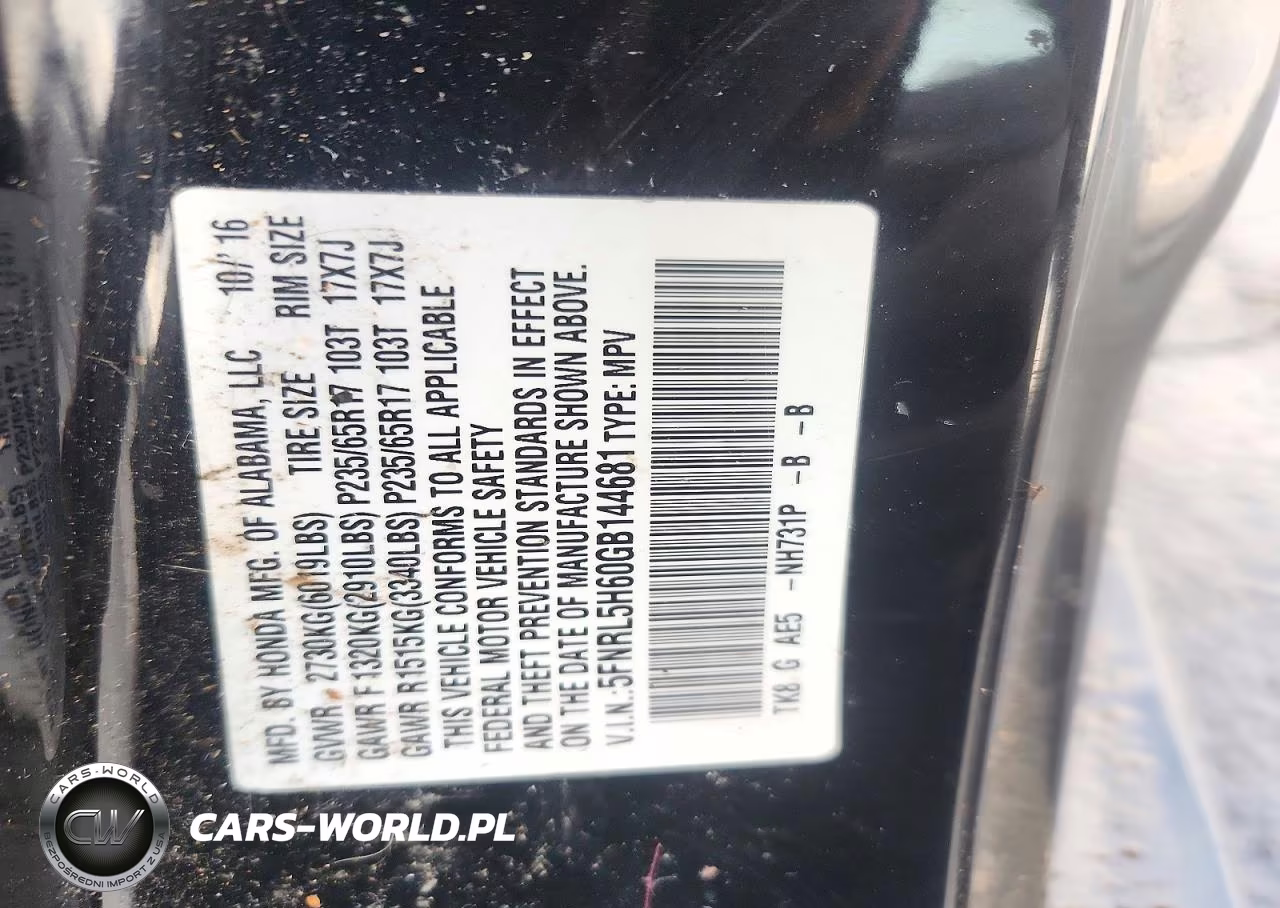 2016 Honda Odyssey Exl VIN:5FNRL5H60GB144681 - 12