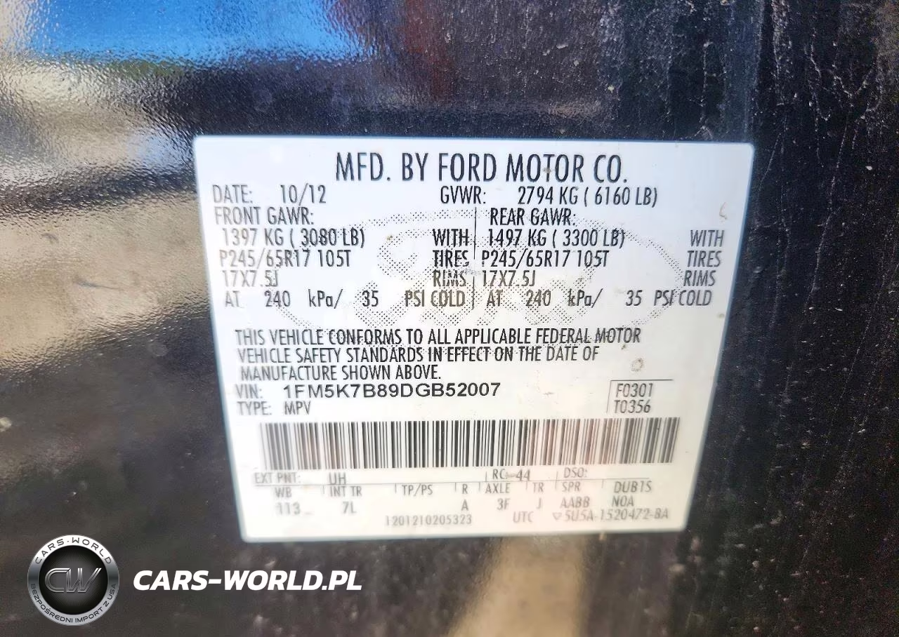 2013 Ford Explorer VIN:1FM5K7B89DGB52007 - 13