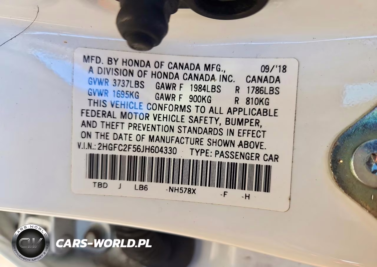 2018 Honda Civic Lx VIN:2HGFC2F56JH604330 - 12