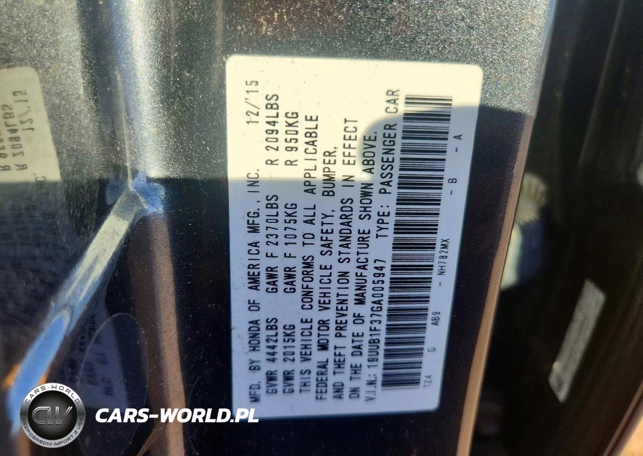 2016 Acura Tlx VIN:19UUB1F37GA005947 - 12