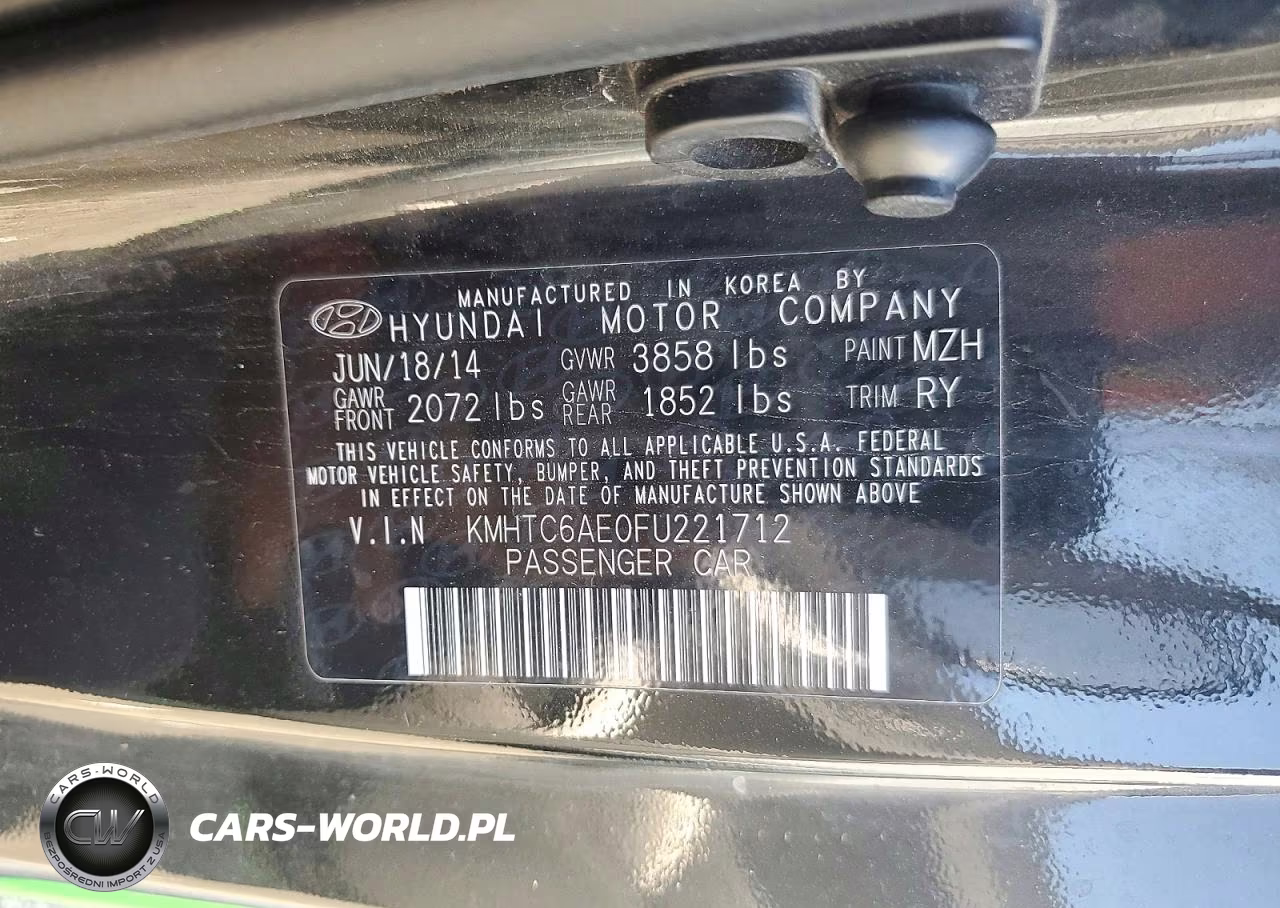 2015 Hyundai Veloster Turbo VIN:KMHTC6AE0FU221712 - 12