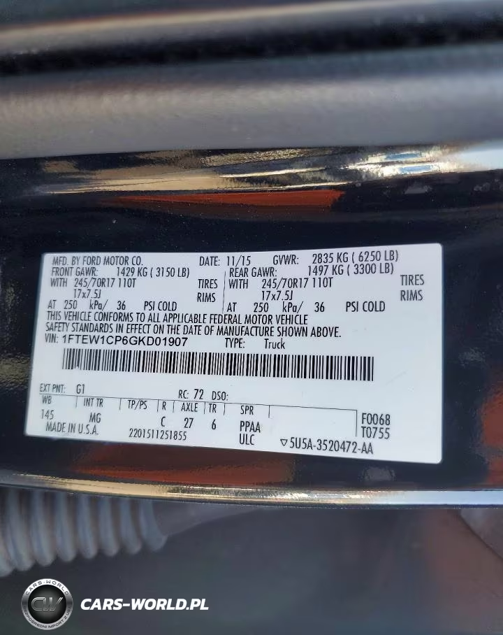 2016 Ford F150 Supercrew VIN:1FTEW1CP6GKD01907 - 12