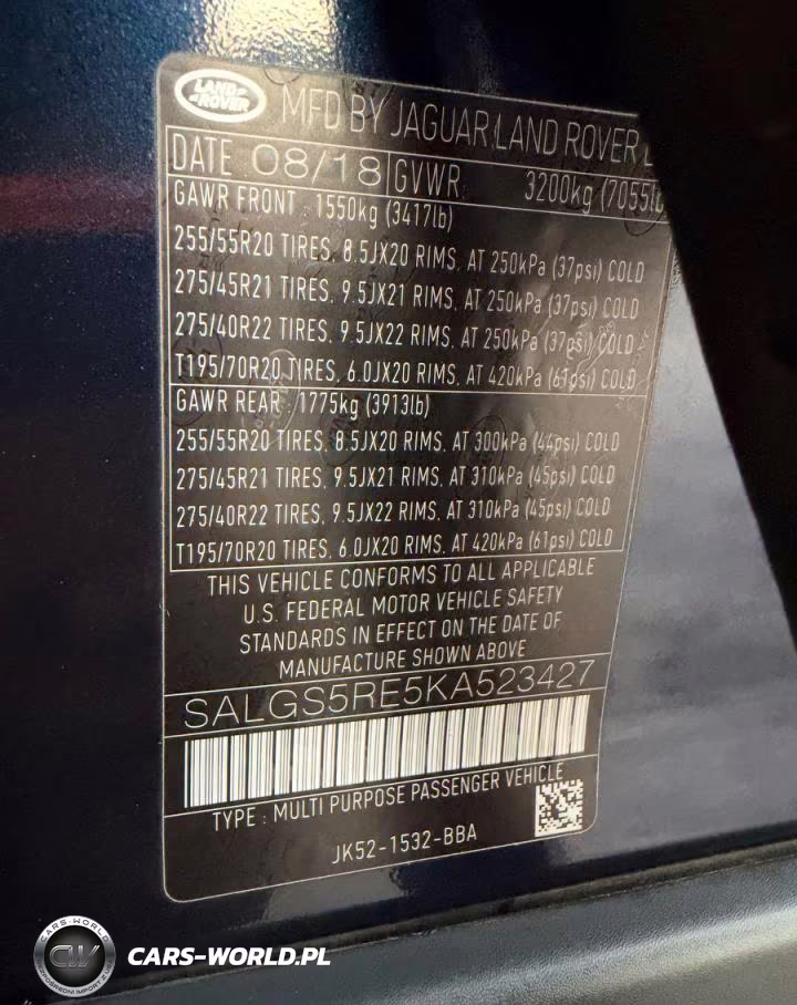 2019 Land Rover Range Rover Supercharged VIN:SALGS5RE5KA523427 - 10