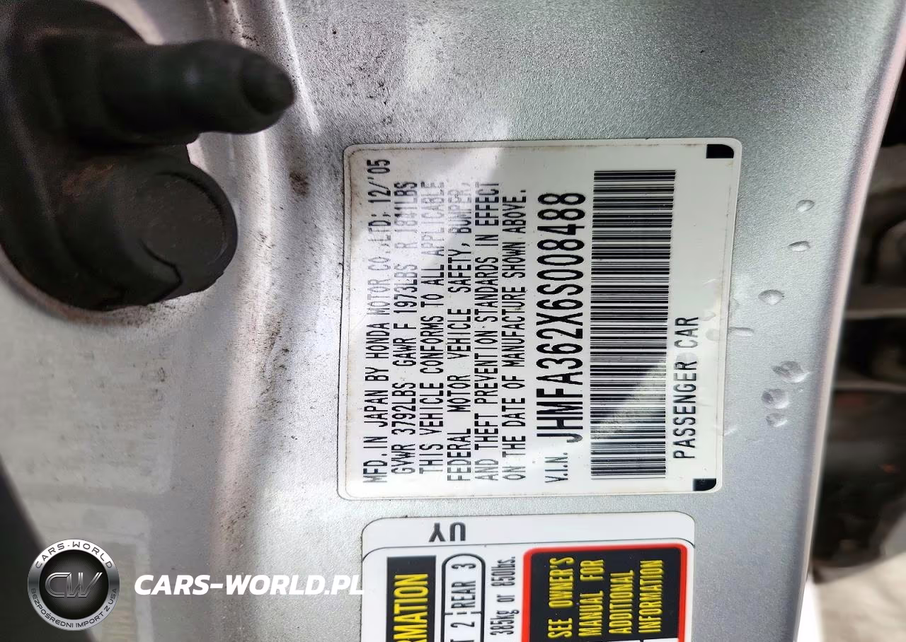 2006 Honda Civic Hybrid VIN:JHMFA362X6S008488 - 12