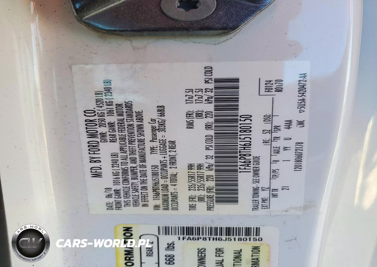 2018 Ford Mustang VIN:1FA6P8TH6J5180150 - 12