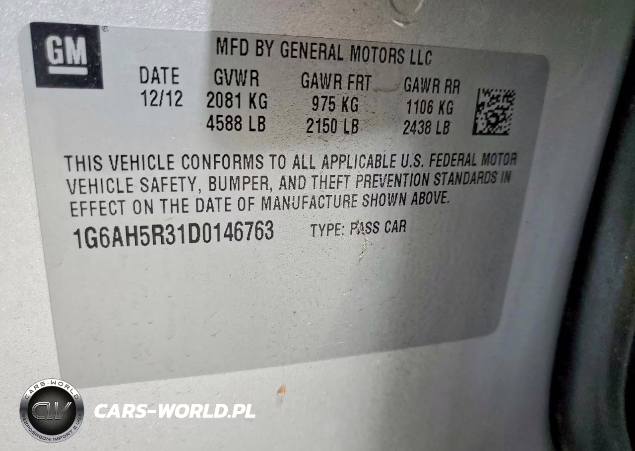2013 Cadillac Ats Luxury VIN:1G6AH5R31D0146763 - 12