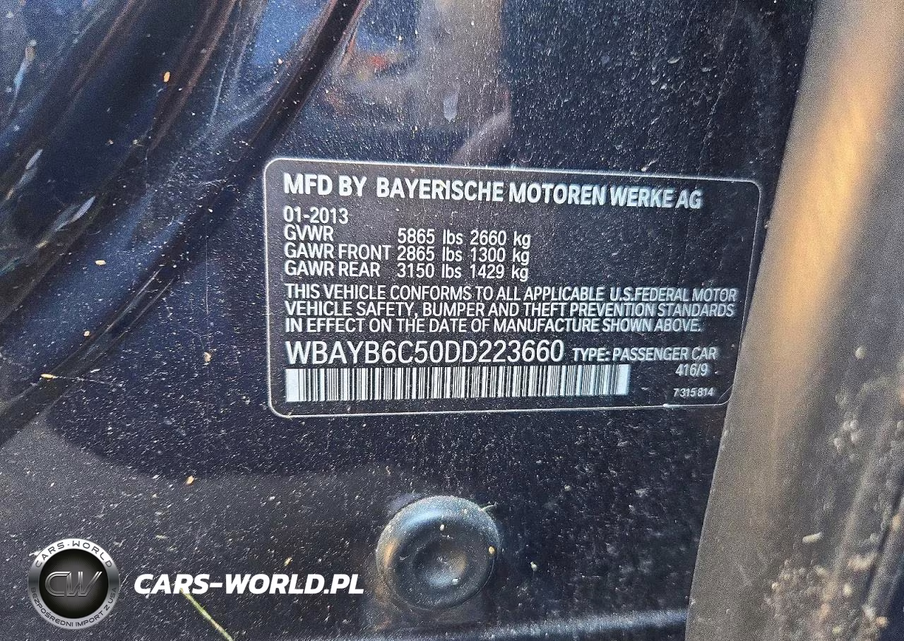 2013 BMW 750 Xi VIN:WBAYB6C50DD223660 - 12