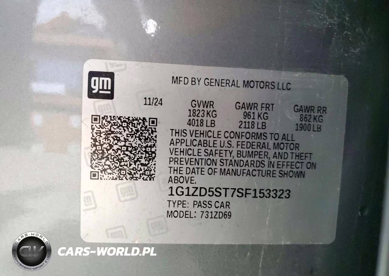 2025 Chevrolet Malibu Lt VIN:1G1ZD5ST7SF153323 - 12