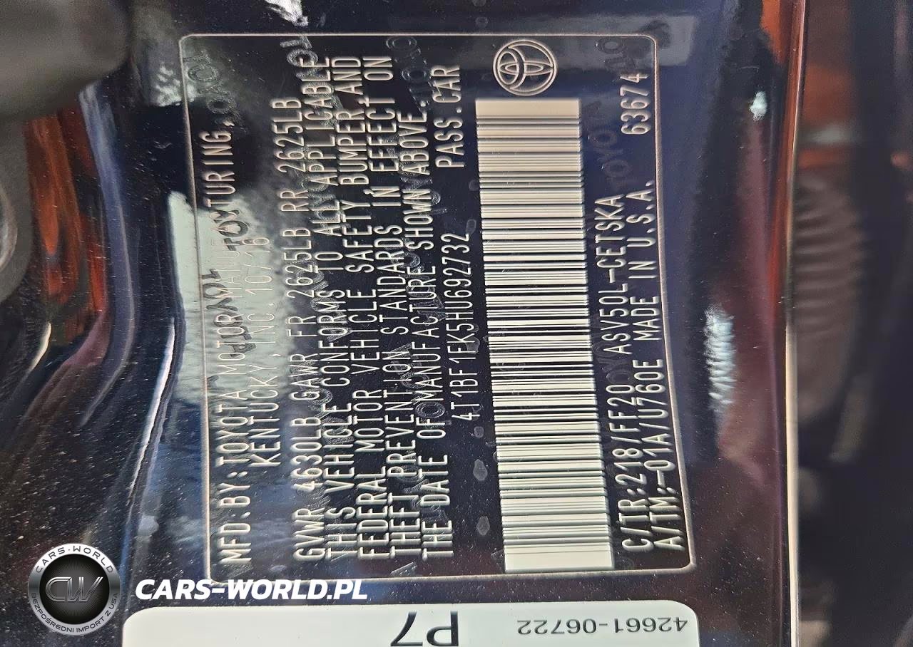 2017 Toyota Camry Se VIN:4T1BF1FK5HU692732 - 12