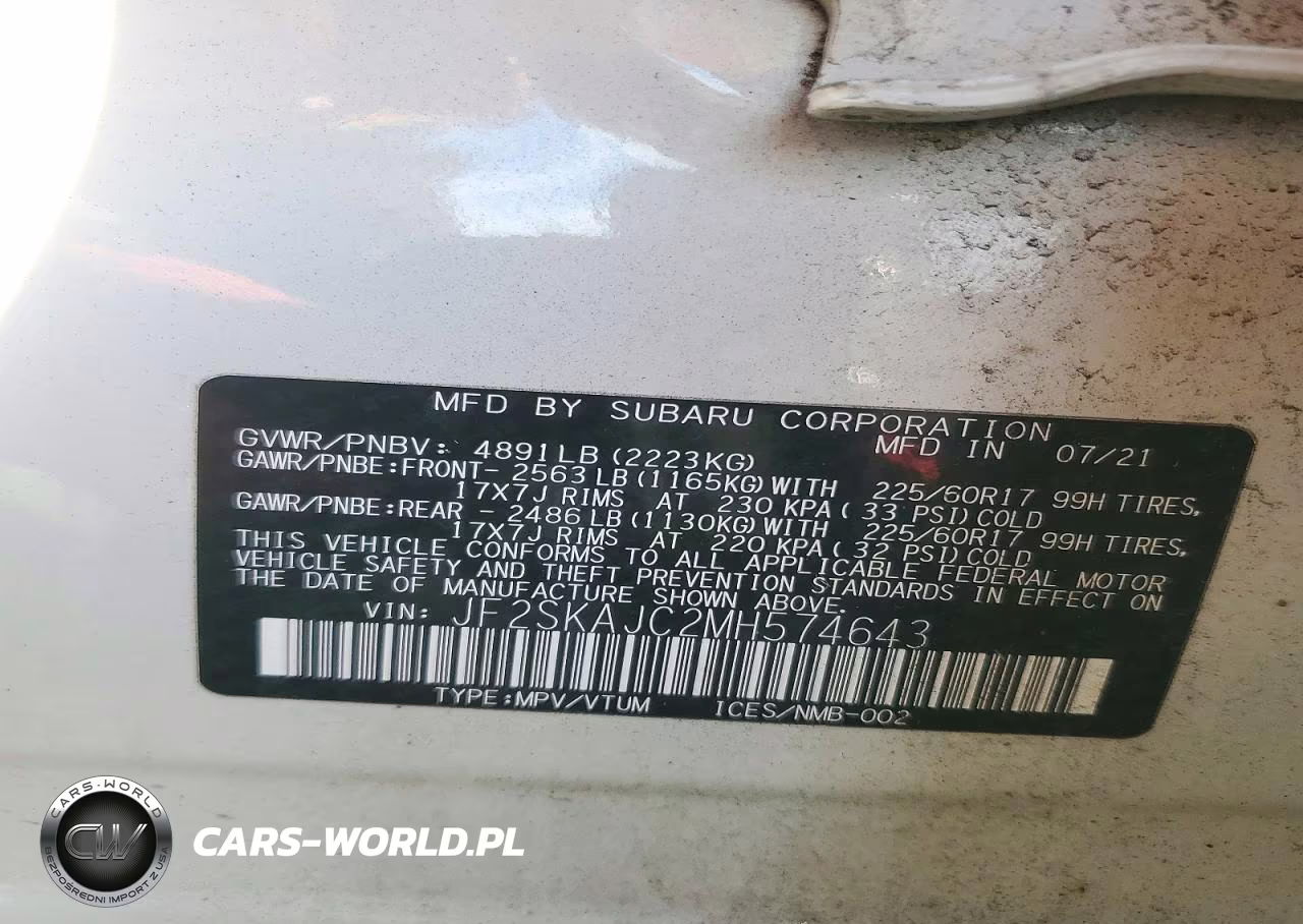 2021 Subaru Forester Premium VIN:JF2SKAJC2MH574643 - 13