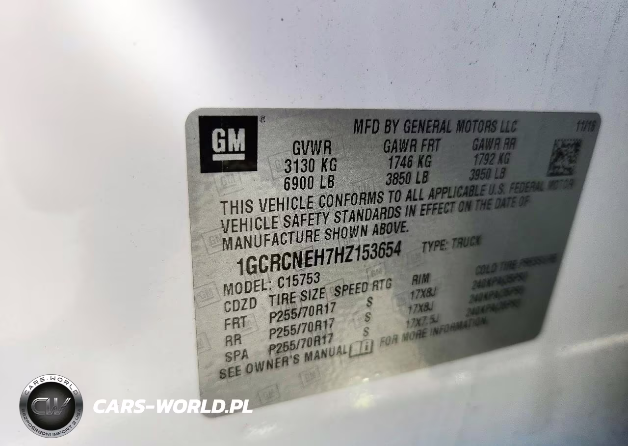 2017 Chevrolet Silverado C1500 VIN:1GCRCNEH7HZ153654 - 12