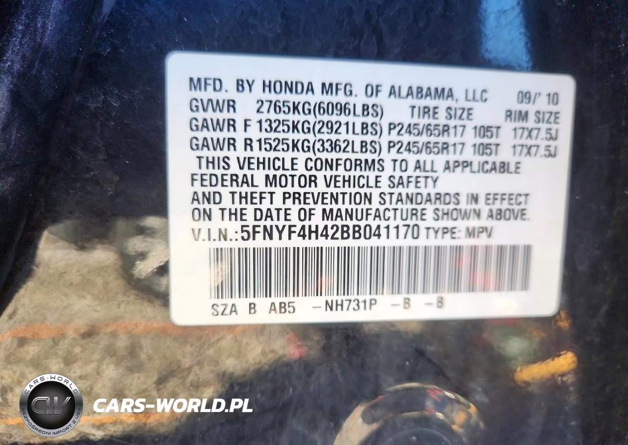 2011 Honda Pilot Ex VIN:5FNYF4H42BB041170 - 13